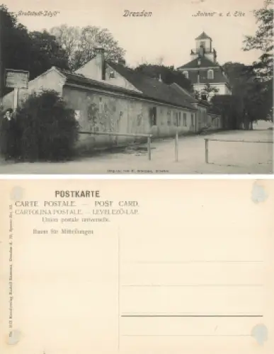 Johannstadt Dresden Blumenstrasse 81 "Antons" an der Elbe Serie "Großstadt-Idyll" * um 1910