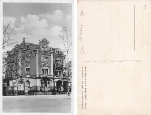 Johannstadt Dresden Fürstenstrasse 46 Diakonissenhaus und Alterspension "Tabea" * um 1920