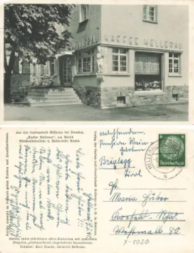 Hellerau Dresden Gartenstadt Kaffee Hellerau Karl Zincke o 1941