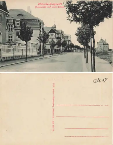 Klotzsche-Königswald Dresden Gartenstrasse und neues Rathaus * um 1910