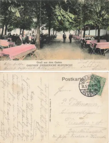 Klotzsche Dresden Gasthof Erbgericht o 1914