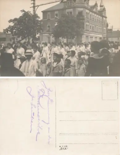 Leuben Dresden Fahnenweihe 1919 Marktplatz  Möbel Geschäft