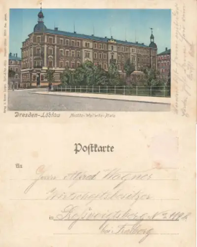 Löbtau Dresden Nostitz Wallwitz Platz Golden Windows gebraucht um 1900