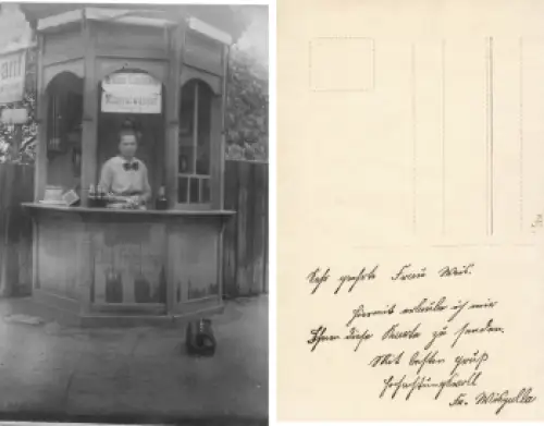 Löbtau Dresden Limonadenstand Elsa Fritsche verheiratete Weiss Echtfoto * um 1910