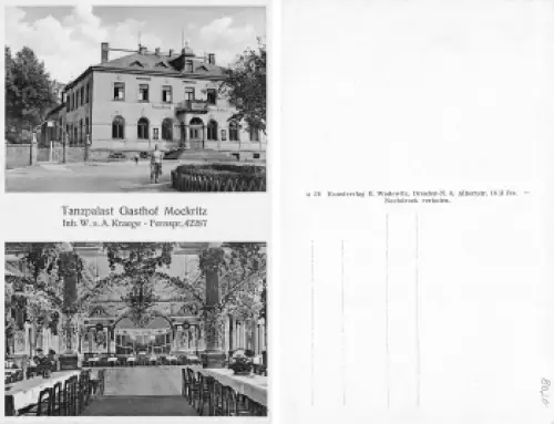 Mockritz Dresden Gasthof W. und A. Kraege * um 1930