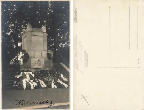Niedersedlitz Dresden Kiegerdenkmal 1.WK Einweihung um 1920