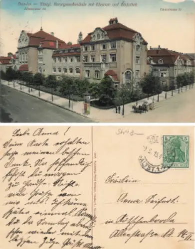 Johannstadt Dresden Eliasstrasse 34 und Dürerstrasse 21 Kunstgewerbeschule o 1915