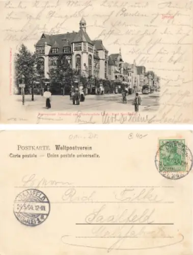 Johannstadt Dresden Fürstenplatz Hotel Arthushof Karl Eberhardt o 1904