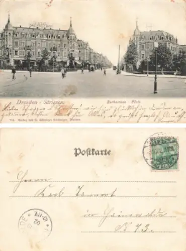 Striesen Dresden Barbarossa Platz Hotel Sachsenhof o 1902