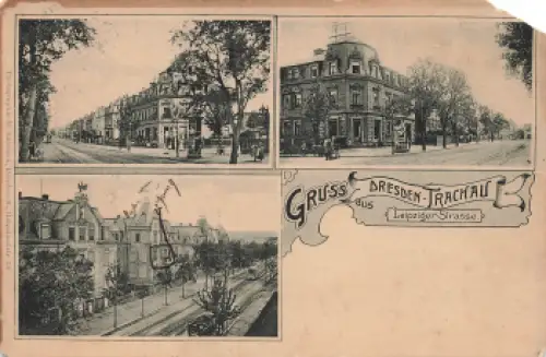 Trachau Dresden Leipziger Strasse o 1909