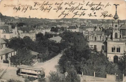 Trachau Dresden Straßenbahn o 1908