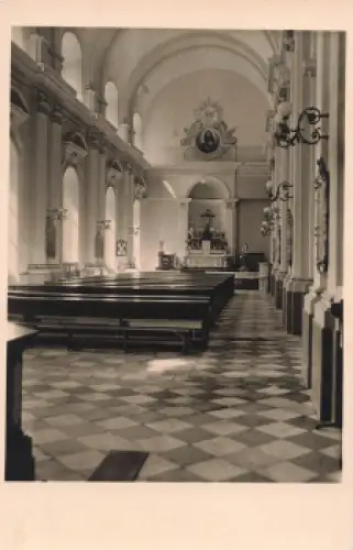 Trachau Dresden Kirche Innenansicht 1950