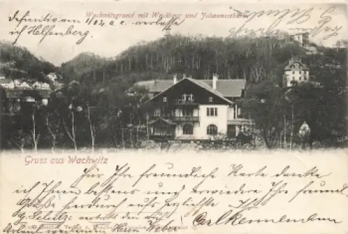 Wachwitz Dresden Wachwitzgrund mit Wachberg o 1901