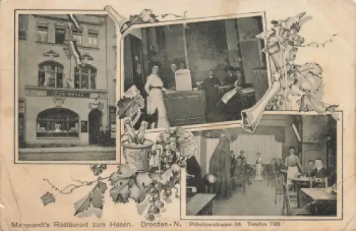 Wachwitz Dresden Pillnitzerstrasse 34 Marquardts Restaurant zum Hasen o 1910