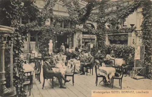 Loschwitz Dresden Hotel Demnitz Wintergarten o um 1920
