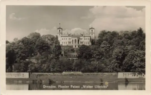 Loschwitz Dresden Pionier Palast "Walter Ulbricht"  Schloss Albrechtsburg Bautzner Strasse o um 1955