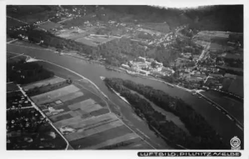 Pillnitz Dresden Luftaufnahme 1929 Hahn-Foto5035