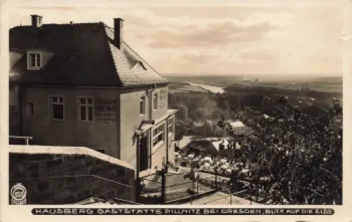 Pillnitz Dresden Hausberg Gaststätte o 1938 Hahn-Foto8528