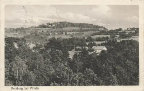 Pillnitz Dresden Borsberg Landpoststempel Zaschendorf o 1930