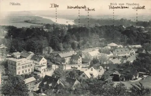Pillnitz Dresden Blick vom Hausberg o 1915