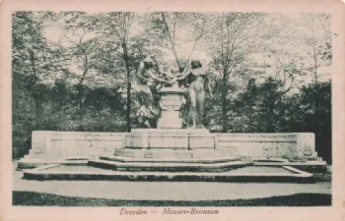 Seevorstadt Dresden Bürgerwiese Mozart Brunnen * um 1930