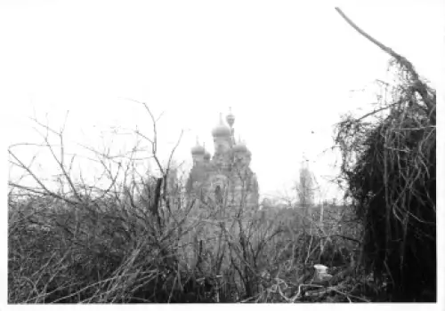 Südvorstadt Dresden Hochschulstrasse Baustelle an der Russischen Kirche Echtfoto um 1970