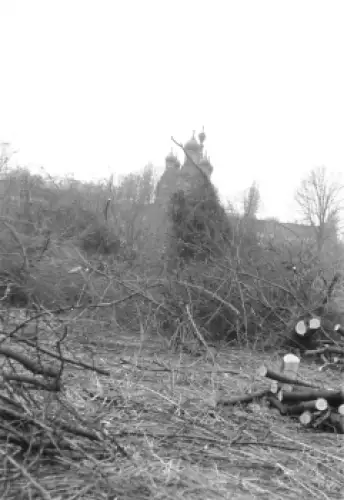Südvorstadt Dresden Hochschulstrasse Baustelle an der Russischen Kirche Echtfoto um 1970