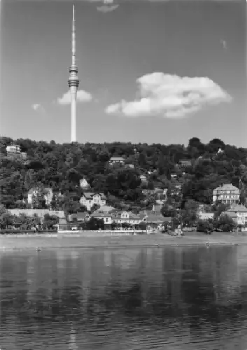 Wachwitz Dresden Restaurant Elbterrassen Fernsehturm *1969 Hanich2135