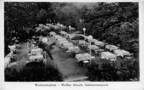 Weisser Hirsch Dresden Weihenstephan Gartenrestaurant o 1937