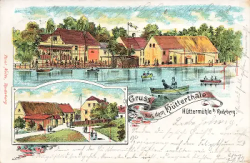 01477 Hüttermühle Radeberg Litho o 1900