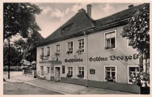 01468 Moritzburg Gaststätte goldene Brezel * um 1930