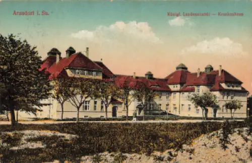 01477 Arnsdorf Sachsen Landesanstalt Krankenhaus o 1924