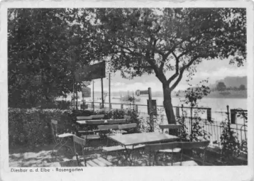 01612 Diesbar Elbe Restaurant Rosengarten o 1947