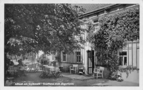 01665 Löbsal Gasthaus Jägerheim Landpoststempel o 1953