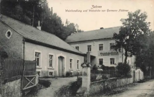 01665 Zehren Sachsen Weinhandlung und Weinstube Hermann Fichtner o um 1910