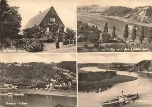 01665 Nieschütz Löbsal Diera-Zehren Landpoststempel auf AK o 1963