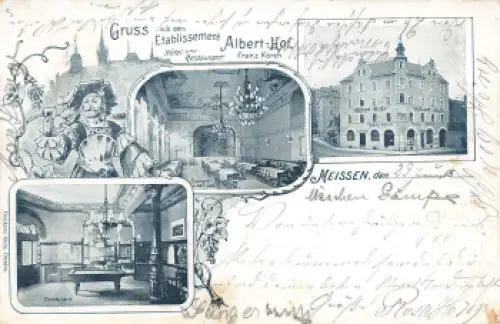 01662 Meißen Elbe Hotel und Restaurant Albert Hof o 1899