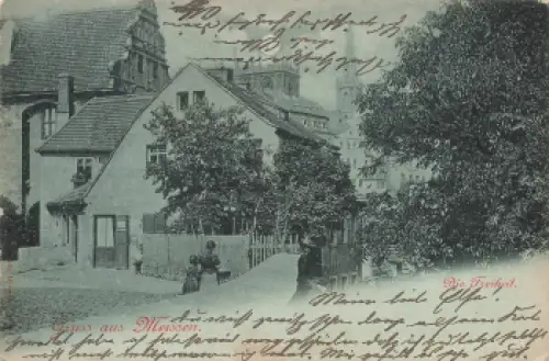 01662 Meißen Die Freiheit Mondscheinkarte o 1901