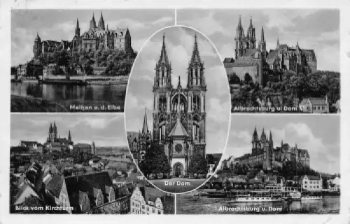 01662 Meißen Elbe Mehrbildkarte o 1959