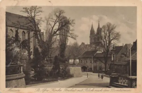 01662 Meißen Elbe St Afra Kirche Freiheit o um 1930
