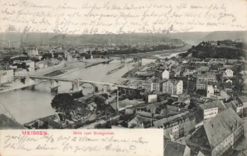 01662 Meißen Elbe Blick vom Domgerüst o 1908