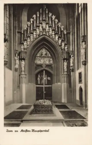 01662 Meißen Elbe Dom Hauptportal * um 1930