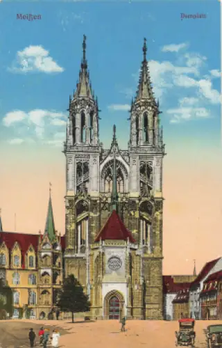 01662 Meißen Elbe Domplatz * um 1910
