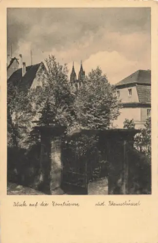 01662 Meißen Fürsten und landesschule St. Afra Blick auf die Domtürme * um 1930