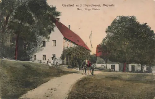 01683 Heynitz Nossen Gasthof und Fleischerei Hugo Dietze * um 1920