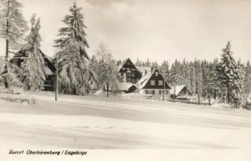 01773 Oberbärenburg Erzgebirge im Winter Altenberg o 1970