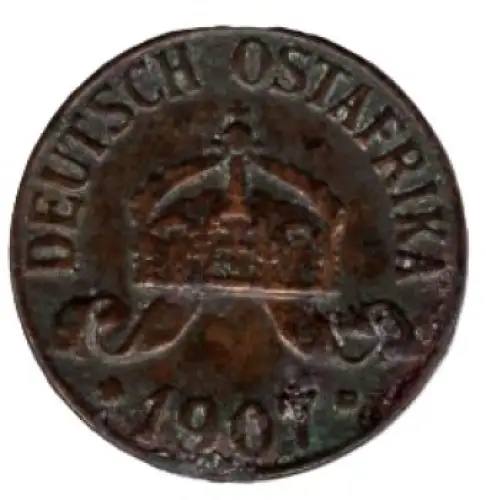 Deutsch Ostafrika 1 Heller 1907 J