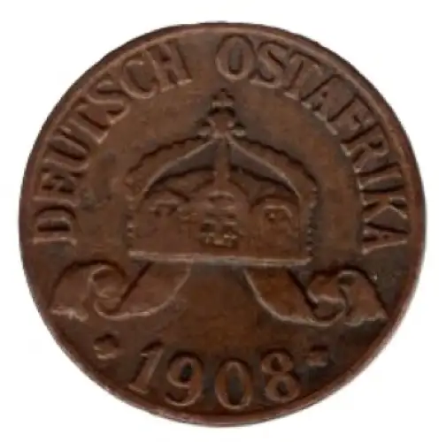 Deutsch Ostafrika 1 Heller 1908 J