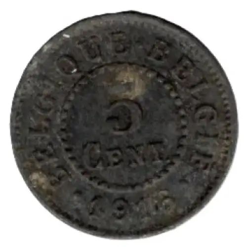 Belgien Deutsche Besetzung 1. Weltkrieg 5 Cent (5 Centimes) 1916