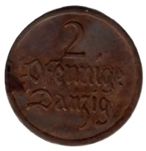 Danzig 2 Pfennig 1926 Polen